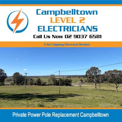 Private power pole replacement in Campbelltown